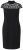 Ulla Popken 853808 Vestido de manga curta com gola alta Preto - Vestidos - Vestidos para todos os tamanhos