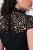 Ulla Popken 853808 Vestido de manga curta com gola alta Preto - Vestidos - Vestidos para todos os tamanhos