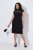 Ulla Popken 853808 Vestido de manga curta com gola alta Preto - Vestidos - Vestidos para todos os tamanhos