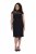Ulla Popken 853808 Vestido de manga curta com gola alta Preto - Vestidos - Vestidos para todos os tamanhos