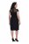 Ulla Popken 853808 Vestido de manga curta com gola alta Preto - Vestidos - Vestidos para todos os tamanhos