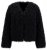 Ulla Popken 853894 Casaco curto de pelo sintético Preto - Jaquetas - Casacos plus size para mulher