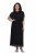 Ulla Popken 854031 Vestido de chiffon de manga curta Preto - Vestidos de noite - Vestidos de festa em tamanhos grandes