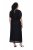 Ulla Popken 854031 Vestido de chiffon de manga curta Preto - Vestidos de noite - Vestidos de festa em tamanhos grandes