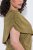 Ulla Popken 854048 Vestido comprido de manga comprida Verde azeitona - Vestidos maxi - Vestidos maxi plus size para mulher