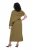Ulla Popken 854048 Vestido comprido de manga comprida Verde azeitona - Vestidos maxi - Vestidos maxi plus size para mulher