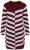 Ulla Popken 854095 Vestido de malha às riscas Bordô - Vestidos - Vestidos para todos os tamanhos