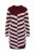 Ulla Popken 854095 Vestido de malha às riscas Bordô - Vestidos - Vestidos para todos os tamanhos