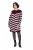 Ulla Popken 854095 Vestido de malha às riscas Bordô - Vestidos - Vestidos para todos os tamanhos