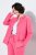 Ulla Popken 854200 Casaco polar Rosa - Jaquetas - Casacos plus size para mulher
