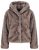 Ulla Popken 854617 Casaco de pelo sintético Bege - Jaquetas - Casacos plus size para mulher