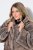 Ulla Popken 854617 Casaco de pelo sintético Bege - Jaquetas - Casacos plus size para mulher
