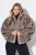 Ulla Popken 854617 Casaco de pelo sintético Bege - Jaquetas - Casacos plus size para mulher