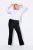 Ulla Popken 854910 Calças stretch quentes com cós elástico Preto - Calças de tecido - Calças Largas Femininas Plus Size