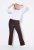 Ulla Popken 854910 Calças stretch quentes com cós elástico Castanho mogno - Calças de tecido - Calças Largas Femininas Plus Size