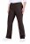 Ulla Popken 854910 Calças stretch quentes com cós elástico Castanho mogno - Calças de tecido - Calças Largas Femininas Plus Size
