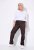 Ulla Popken 854987 Calças stretch quentes com cós confortável Castanho mogno - Calças de tecido - Calças Largas Femininas Plus Size