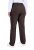 Ulla Popken 854987 Calças stretch quentes com cós confortável Castanho mogno - Calças de tecido - Calças Largas Femininas Plus Size