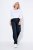 Ulla Popken 854987 Calças stretch quentes com cós confortável Azul-marinho - Calças de tecido - Calças Largas Femininas Plus Size