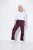 Ulla Popken 854987 Calças stretch quentes com cós confortável Beringela - Calças de tecido - Calças Largas Femininas Plus Size
