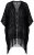 Ulla Popken 855134 Casaco de lantejoulas Preto - Jaquetas - Casacos plus size para mulher