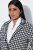 Ulla Popken 855173 Blazer de malha aos quadrados Branco sujo - Blazers e Coletes - Blazers em Tamanhos Grandes