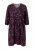 Ulla Popken 855270 Vestido de jersey estampado com decote em V Preto - Vestidos em jersey - 