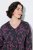Ulla Popken 855270 Vestido de jersey estampado com decote em V Antracite - Vestidos em jersey - 
