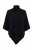 Ulla Popken 855277 Poncho de malha com bainha em bico e decote barco Preto - Ponchos e capas - 