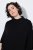Ulla Popken 855277 Poncho de malha com bainha em bico e decote barco Preto - Ponchos e capas - 