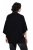 Ulla Popken 855277 Poncho de malha com bainha em bico e decote barco Preto - Ponchos e capas - 