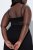 Ulla Popken 855428 Négligé com renda Preto - Camisas de noite - 