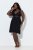 Ulla Popken 855428 Négligé com renda Preto - Camisas de noite - 