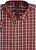 Kam Jeans 6282 Casual SS Check Shirt Wine - Camisas - Camisas Homem Tamanhos Grandes