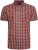 Kam Jeans 6282 Casual SS Check Shirt Wine - Camisas - Camisas Homem Tamanhos Grandes