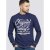 D555 Austin Long Sleeve T-shirt Navy - T-shirts - T-shirts Homem Tamanhos Grandes