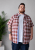 Kam Jeans 6368 Checked Short Sleeve Shirt Red - Camisas - Camisas Homem Tamanhos Grandes