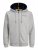 Jack & Jones JCOBERG SWEAT ZIP Hoodie Grey Melange - Sweatshirts & hoodies - Sweatshirt & Camisolas com Capuz tamanhos grandes