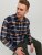 Jack & Jones JOROWEN CHECK COMFORT Shirt Navy - Camisas - Camisas Homem Tamanhos Grandes