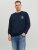 Jack & Jones JCOFILO Crew Neck Sweater with Back Print Navy Blazer - Sweatshirts & hoodies - Sweatshirt & Camisolas com Capuz tamanhos grandes