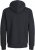 Jack & Jones BRADLEY Zip Hoodi Black - Sweatshirts & hoodies - Sweatshirt & Camisolas com Capuz tamanhos grandes