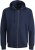 Jack & Jones BRADLEY Zip Hoodie Navy Blazer - Sweatshirts & hoodies - Sweatshirt & Camisolas com Capuz tamanhos grandes