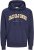 Jack & Jones CALEB Hoodie Navy Blazer - Sweatshirts & hoodies - Sweatshirt & Camisolas com Capuz tamanhos grandes
