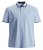 Jack & Jones PAULOS Short Sleeve Polo Light Blue/PS - Pólos - Pólos Tamanhos Grandes Homem