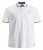Jack & Jones PAULOS Short Sleeve Polo White/PS - Pólos - Pólos Tamanhos Grandes Homem
