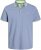 Jack & Jones PAULOS Short Sleeve Polo Light Blue/NEON - Pólos - Pólos Tamanhos Grandes Homem
