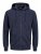 Jack & Jones Basic Sweat Zip Hood Navy Blazer - Sweatshirts & hoodies - Sweatshirt & Camisolas com Capuz tamanhos grandes