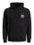 Jack & Jones JJLOCK SWEAT HOOD Black - Sweatshirts & Hoodies - Sweatshirt & Camisolas com Capuz tamanhos grandes