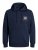 Jack & Jones JJLOCK SWEAT HOOD Navy - Sweatshirts & hoodies - Sweatshirt & Camisolas com Capuz tamanhos grandes