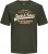 Jack & Jones JJELOGO O-Neck T-Shirt Kombu Green - T-shirts - T-shirts Homem Tamanhos Grandes